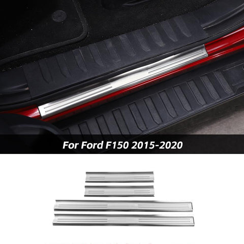 Outer Door Sill Cover Guard Scuff Plate Trim For Ford F150 2015+ Accessories | CheroCar