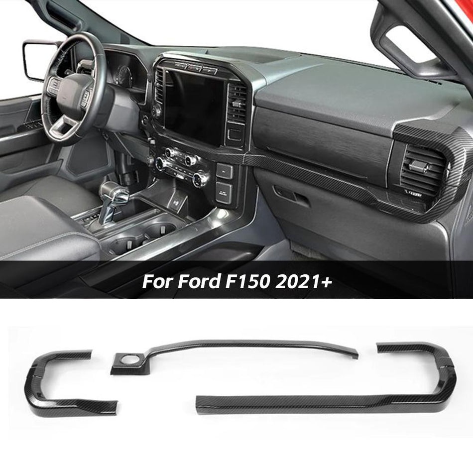 For 2021+ Ford F150 Center Console Dash Decor Strips Trim