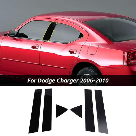 Black Pillar Posts Window Trim For Dodge Charger 2006-2010 Accessories | CheroCar