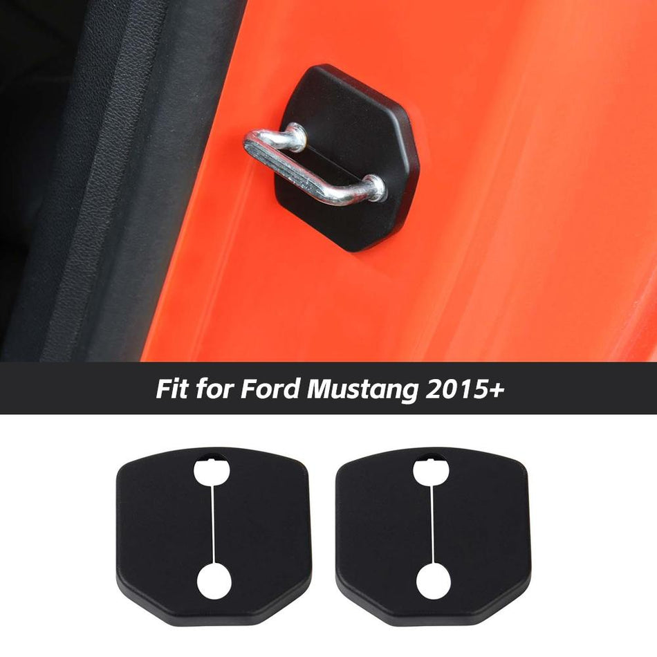 For 2015+ Ford Mustang 2 x Door Lock Latch Buckle Cover Decor Protector