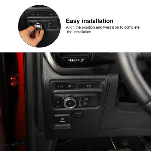 Headlight Switch Knob bezel Cover Trim For Ford F150 2021+ Accessories | CheroCar