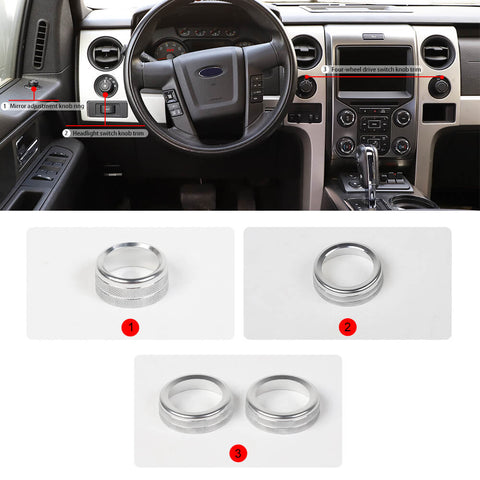 Headlight Switch 4WD Knob Trim Ring For Ford F150 2009-2014｜CheroCar