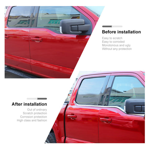 Window Sill Trim Decor Strips For 2021+ Ford F150｜CheroCar