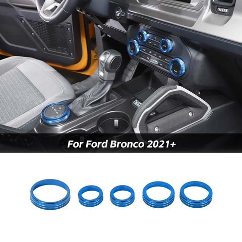 Air Condition 4WD Switch Knob Trim Ring for Ford Bronco 2021+ Accessories｜CheroCar