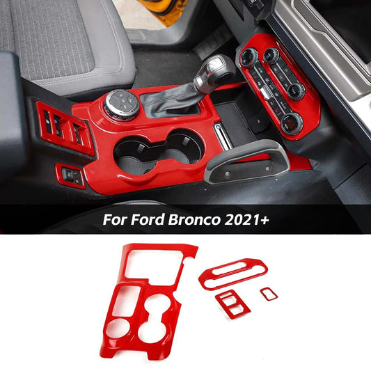 For 2021+ Ford Bronco 4-Door Center Console Cover Trim Full Kit