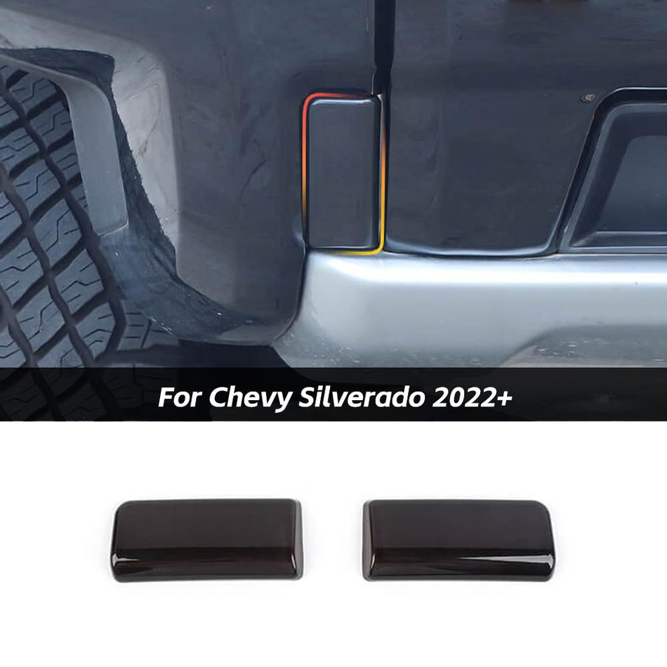 For 2022+ Chevy Silverado Blackened Front Fog Light Lamp Cover Trim