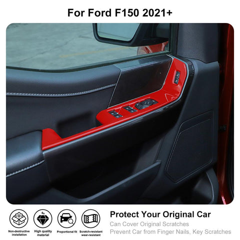 Window Lift Switch Panel Frame Trim Cover For Ford F150 2021+ Accessories | CheroCar