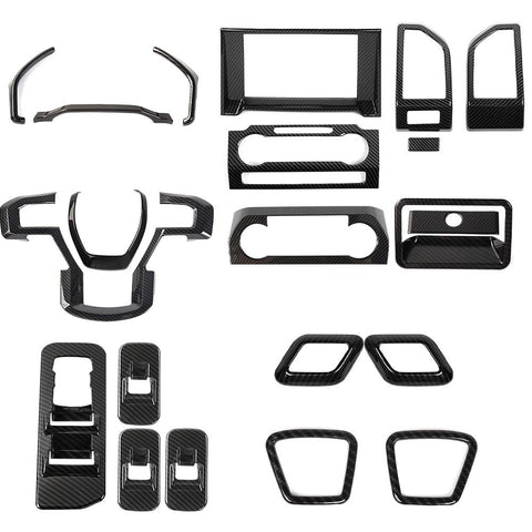 21PCS Carbon Fiber Interior Decoration Cover Trim Kits For Ford F150 2015-2020 Accessories | CheroCar