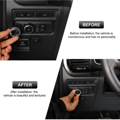 Headlight Switch Knob bezel Cover Trim For Ford F150 2021+ Accessories | CheroCar
