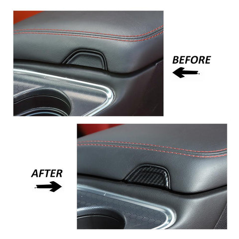 Armrest Box Switch Cover Trim For Dodge Challenger 2015+ Carbon Fibe Accessories | CheroCar