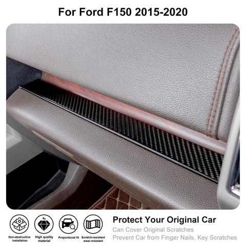 Co-pilot Storage Box Slot Mat Trim Strip For Ford F150 2015-2020 Accessories | CheroCar