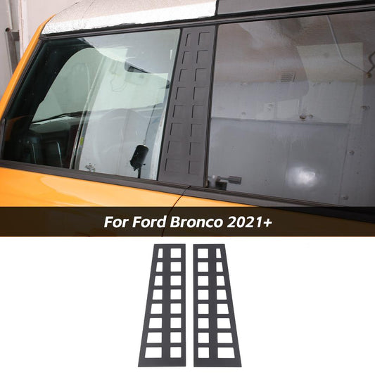 Center Pillar Door Window Trim Cover For Ford Bronco 2021+ Accessories Black  | CheroCar