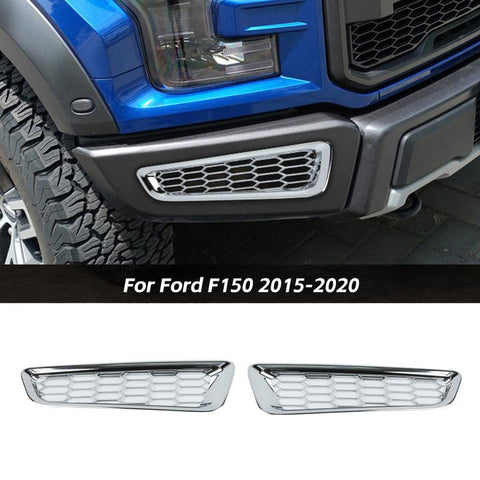 Honeycomb Front Bumper Fog Light Cover Trim For Ford F150 2015-2020 Accessories | CheroCar