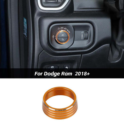 Headlight Switch Knob Trim Cover Ring Decor For Dodge Ram 1500 2018+ Accessories | CheroCar