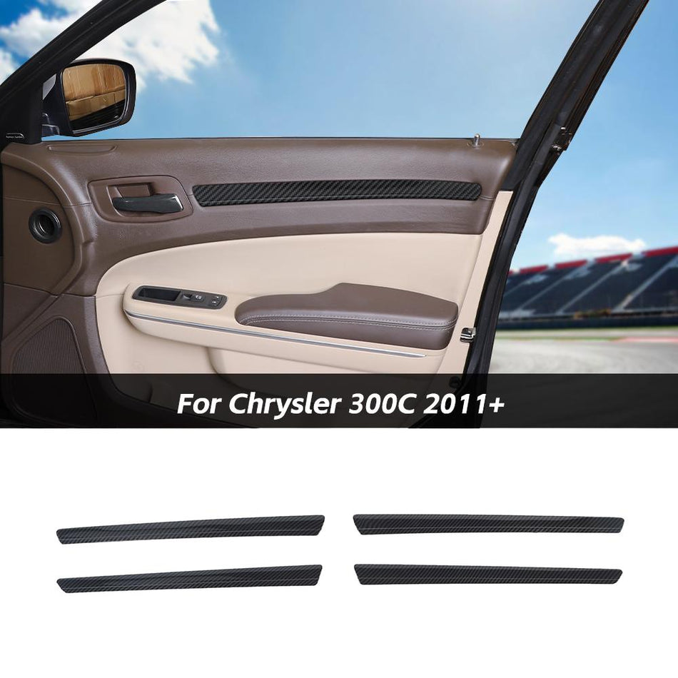 For 2011+ Chrysler 300/300C Interior Door Panel Decor Trim Cover Bezels
