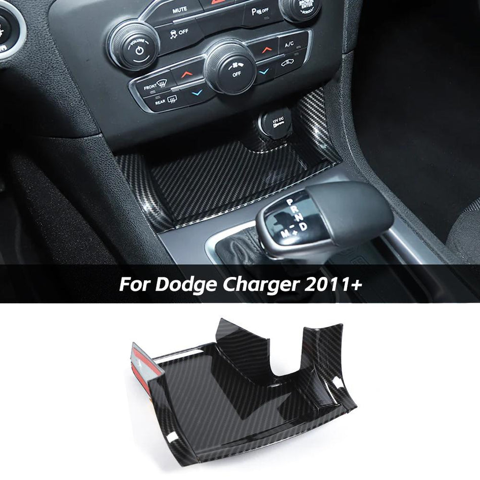 For 2011+ Dodge Charger Center Gear Shift Storage Box Cover Trim