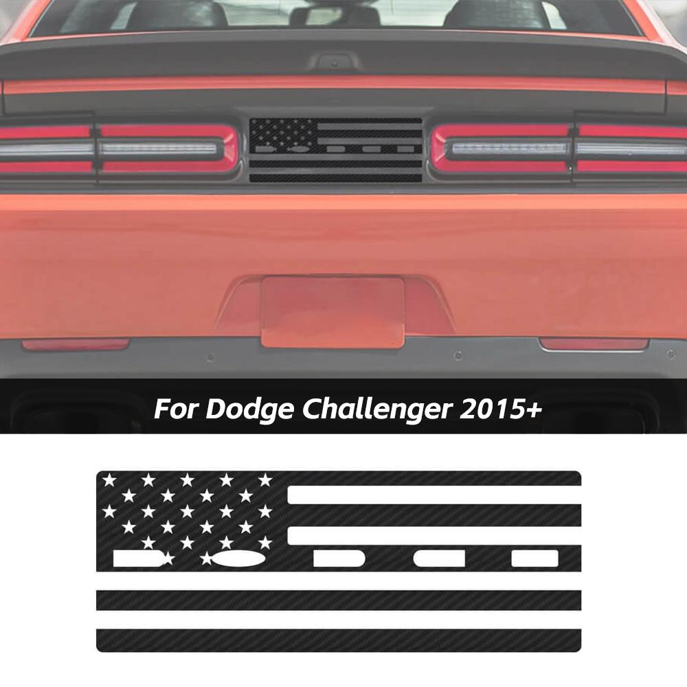Rear Center Cover Trim Carbon Fiber Sticker For Dodge Challenger 2015+ Accessories｜CheroCar