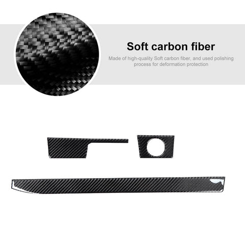 Soft Carbon Fiber Center Console Dashboard Trim Sticker for Ford F-150 2015-2020｜CheroCar