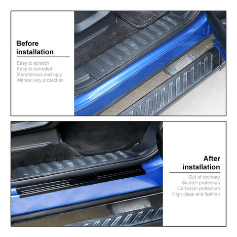 Outer Door Sill Cover Guard Scuff Plate Trim For Ford F150 2015+ Accessories | CheroCar