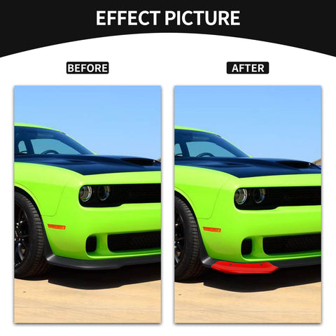 Front Splitter Bumper Lip Protector Cover Trim for Dodge Challenger SRT Hellcat 2015+｜CheroCar