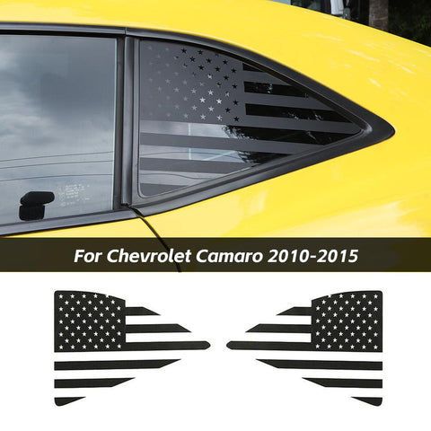 Rear Quarter Window USA Flag Sticker Trim For Chevrolet Camaro 2010-2015 Accessories | CheroCar