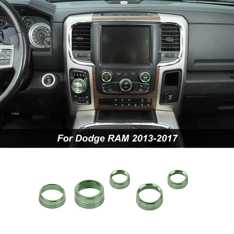 For 2013-2017 Dodge RAM 1500 Headlight & Center Console Switch Knob Trim Ring