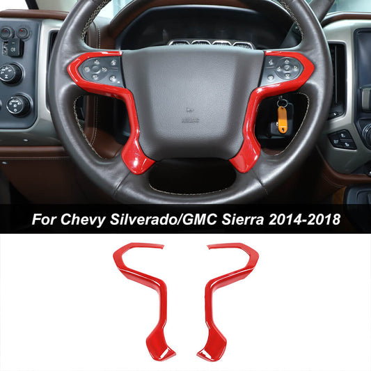 For 2014-2018 Chevy Silverado 1500 & GMC Sierra 1500 & Suburban Steering Wheel Cover Trim