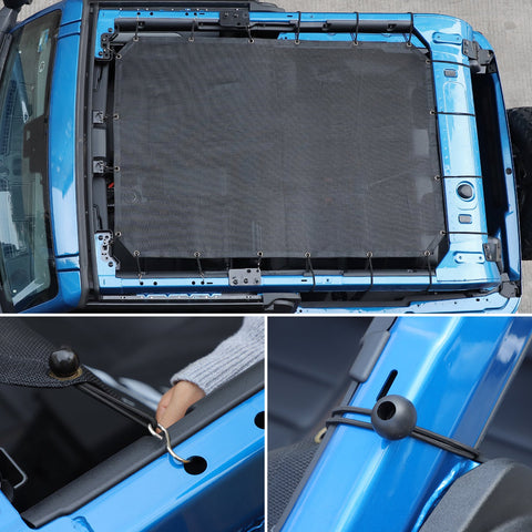 Top Sunshade Mesh Anti-UV Blocker Protection For 2021+ Ford Bronco 2-Door｜CheroCar