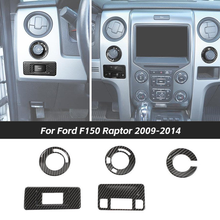 For 2009-2014 Ford F150 Raptor Inner Center Console Switch Button Cover Trim