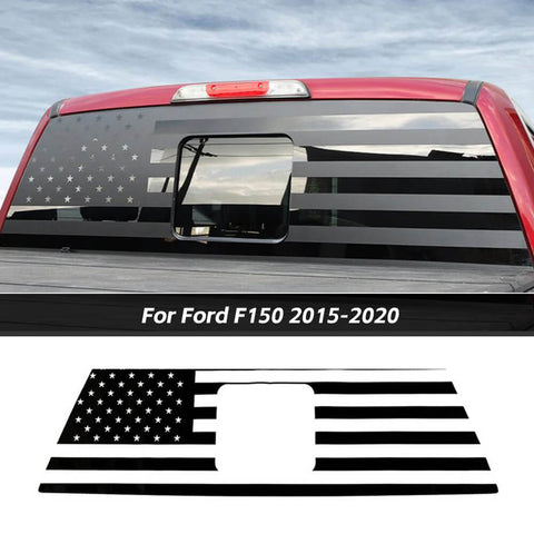 Rear Window Trim Cover Sticker Decal US Flag for Ford F150 2015+｜CheroCar