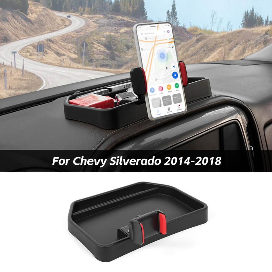 For 2014-2018 Chevy Silverado/ GMC Sierra 360° Car Mount Phone holder Storage Tray