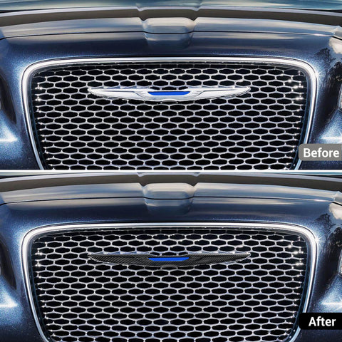 Front Center Net Grid Car Logo Badge Cover Trim For Chrysler 300/300C 2015+｜CheroCar