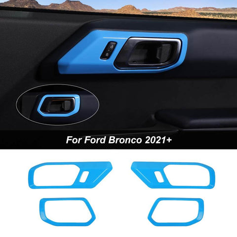 Interior Door Handles Bowl Cover Trim Bezels for Ford Bronco 2021+ Accessories｜CheroCar