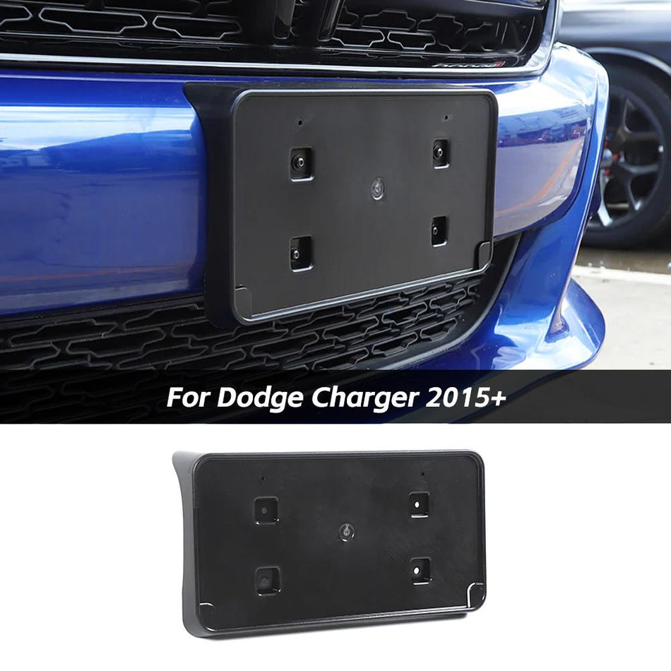 For 2015+ Dodge Charger Front Bumper License Plate Tag Bracket Holder