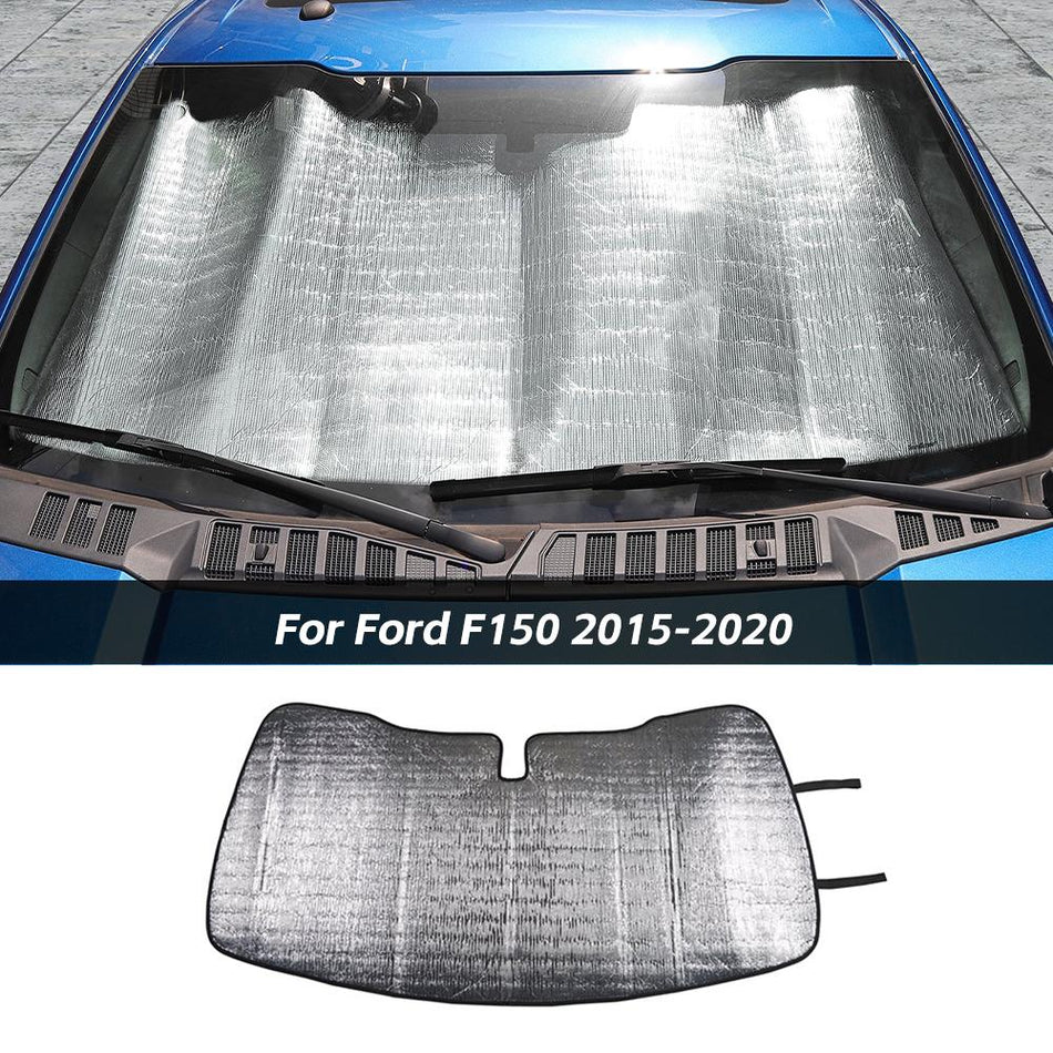 For 2015-2020 Ford F150 Front Window Sun Shade Foldable Sun Visor