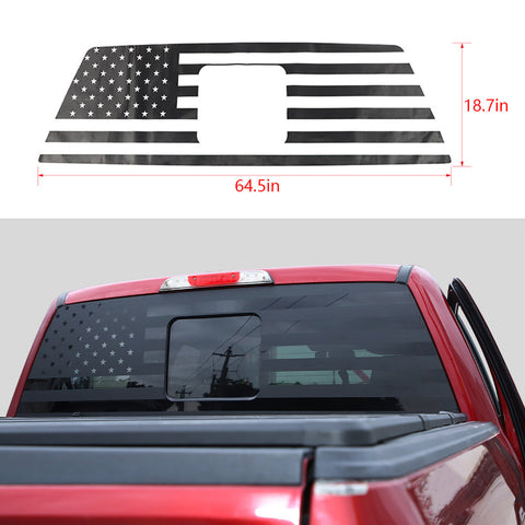 Rear Window Trim Cover Sticker Decal US Flag for Ford F150 2015+｜CheroCar