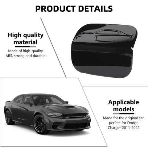 Black Door Fuel Tank Gas Cap Decor Cover Trim for Dodge Charger 2011+｜CheroCar