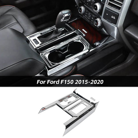 Contral Gear Shift Panel & Cup Holder Cover Trim For Ford F150 2015-2020｜CheroCar