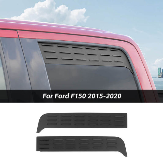 Rear Window Glass Louver Air Vent Panel Trim For Ford F150 2015+ Accessories | CheroCar