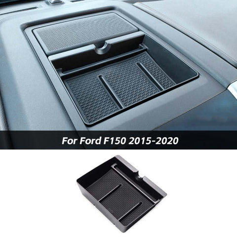 Black Center Console Tray Storage Box For Ford F150 2015-2020 Accessories | CheroCar