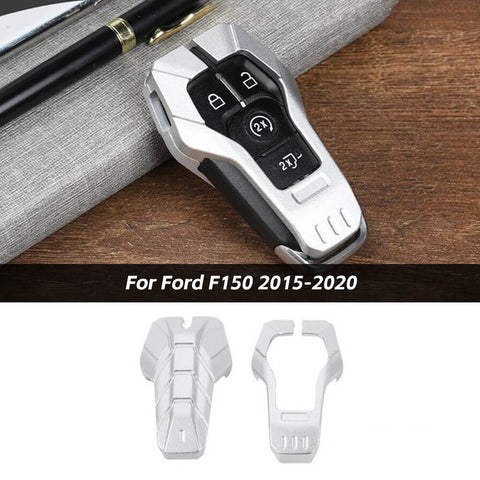 Aluminum Alloy Key Fob Cover Skin Case Protector For Ford F150 2015-2017 Accessories | CheroCar