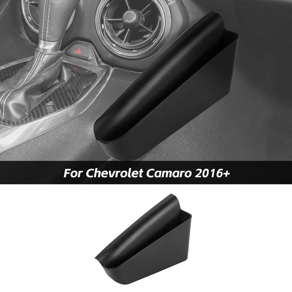 For 2016+ Chevrolet Camaro Black Gear Shift Side Storage Box Organizer