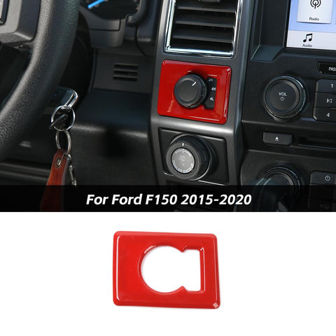 Four Wheel Drive Switch Knob Cover Trim Red Carbon Fiber For Ford F150 2015-2020 Accessories | CheroCar