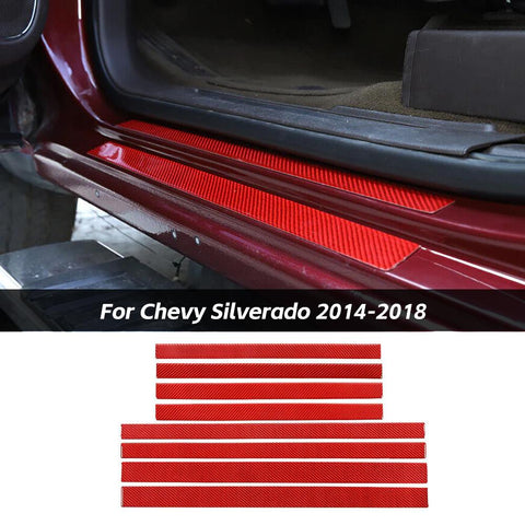 For 2014-2018 Chevrolet Silverado/GMC Sierra 8PCS Door Threshold Sill Strip Guards Cover Trim