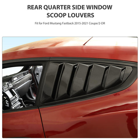 Rear Window Blinds Quarter Louver Decor Cover For Ford Mustang 2015+ Accessories | CheroCar