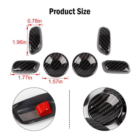 Carbon Fiber Seat Adjust Switch Cover Trim For Chevy Silverado 22+ /Suburban 20+ /Tahoe 21+ Accessories | CheroCar