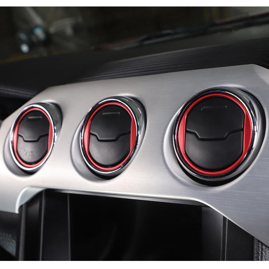 Center Dashboard AC Air Vent Outlet Cover Trim Decor For Ford Mustang 2015+ Accessories | CheroCar