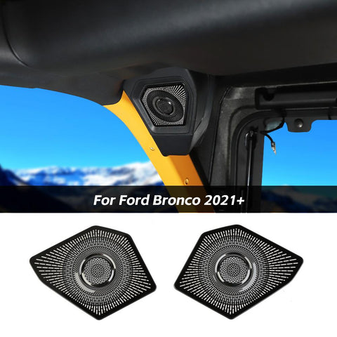 Steel Rear Cargo Trunk Speaker Horn Net Mesh Cover For Ford Bronco 2021+ Accessories | CheroCar