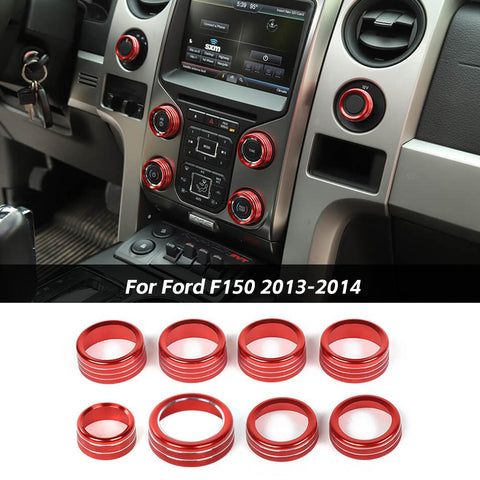 For 2013-2014 Ford F150 AC CD Switch 4WD Control Knob Ring Trim