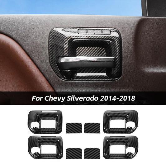 Soft Black Carbon Fiber Inner Car Look Interior Door Handle Soft Black Carbon Fiber Inner Car Look Interior Door Handle